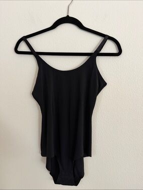 Vince Camuto Black Satin-Look Bodysuit